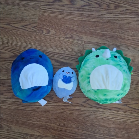 Kellytoy Other - Squishmallows Dino lot Rocio Triceratops, Ronnello the Dino, Damien the Dinosaur